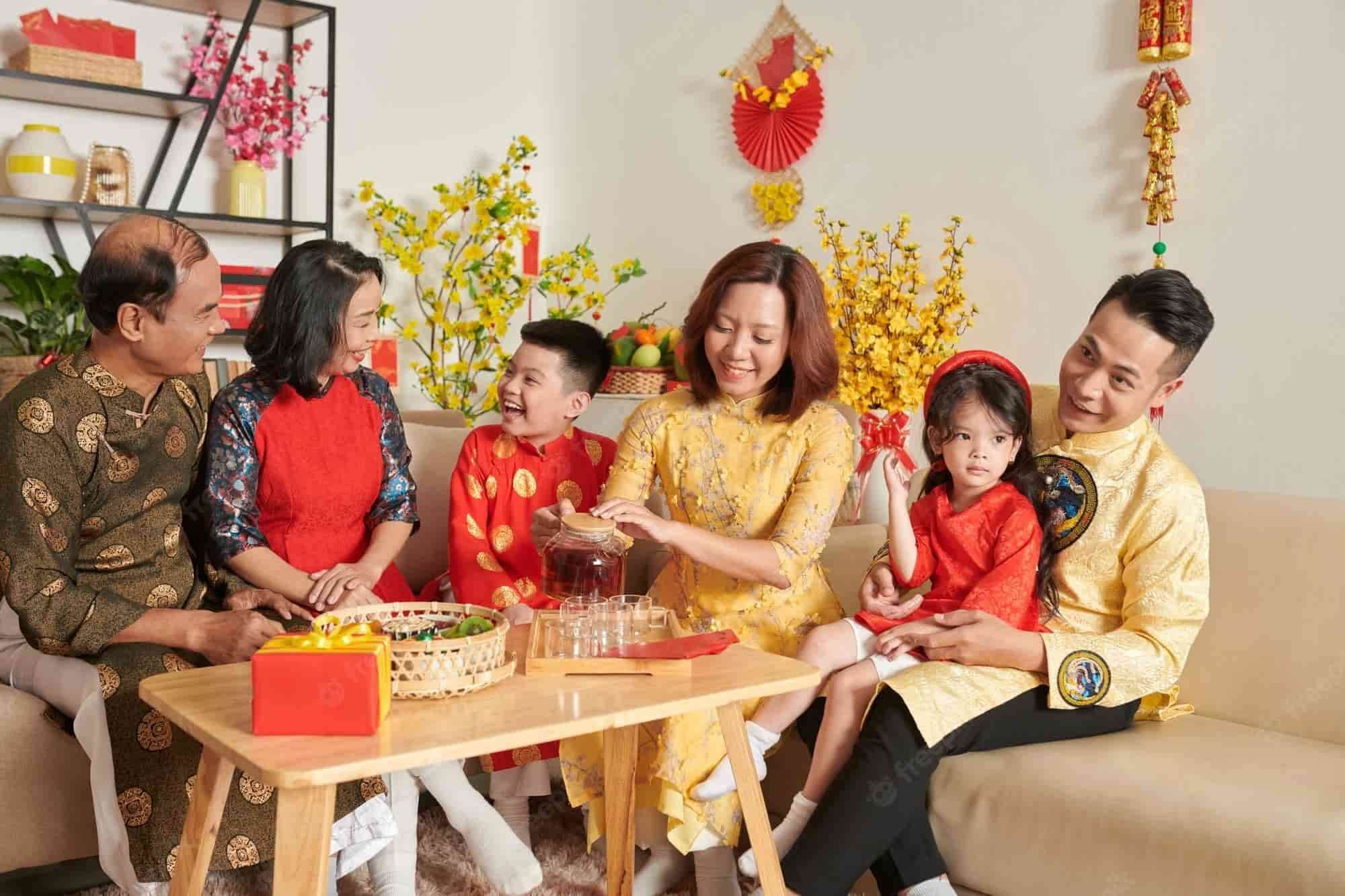 Trang trí ngày Tết theo màu sắc chủ đạo
